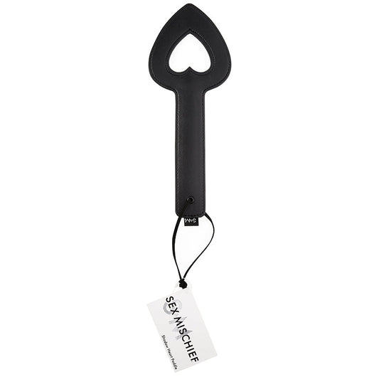 Sex & Mischief Shadow Heart Paddle Open-Center Black