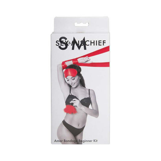 Sex & Mischief Amor 5-Piece Bondage Beginner Kit Red