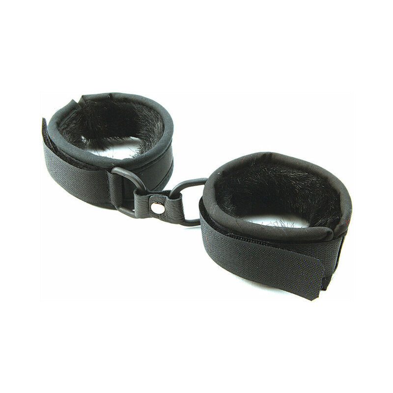 Mink Faux Fur Handcuffs Red