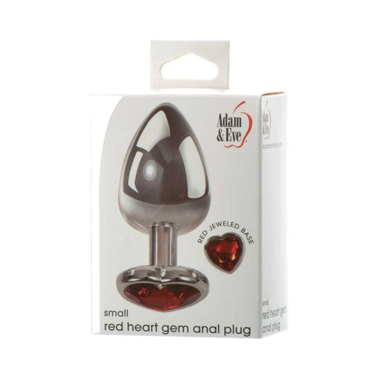 A&E Red Hearts Gem Anal Plug Small