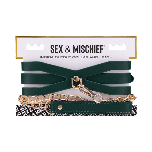 Sex & Mischief Indica Cutout Collar and Leash