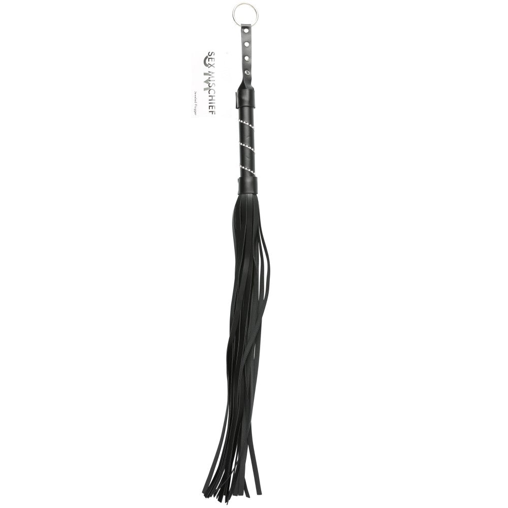 Sex & Mischief Jeweled Flogger Black