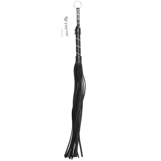 Sex & Mischief Jeweled Flogger Black