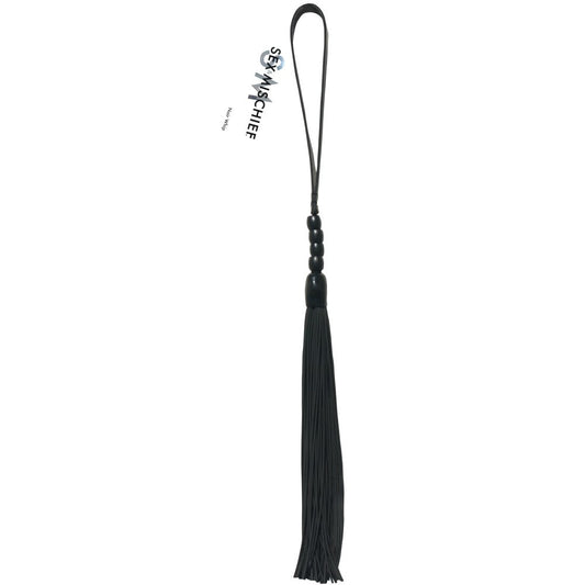Sex & Mischief Noir Whip 16 in. Beaded Flogger