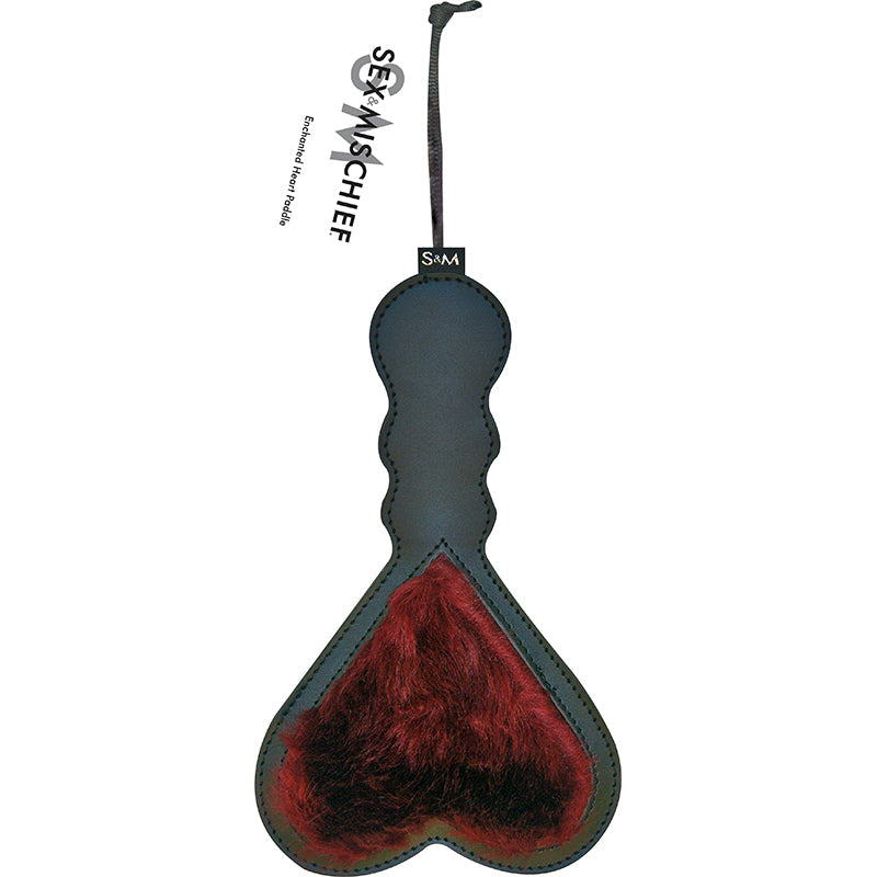 Sex & Mischief Enchanted Heart Paddle Dual-Sided Burgundy