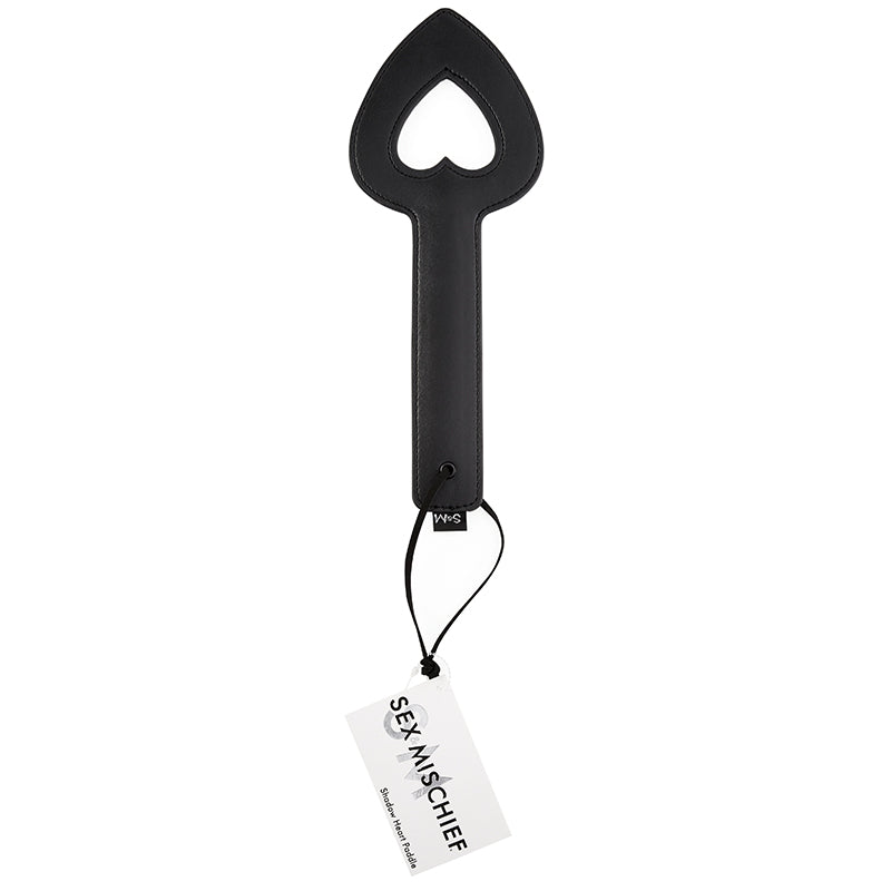 Sex & Mischief Shadow Heart Paddle Open-Center Black