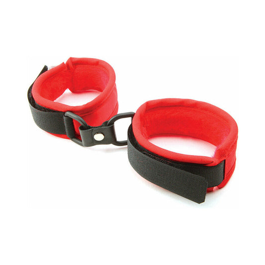 Mink Faux Fur Handcuffs Red