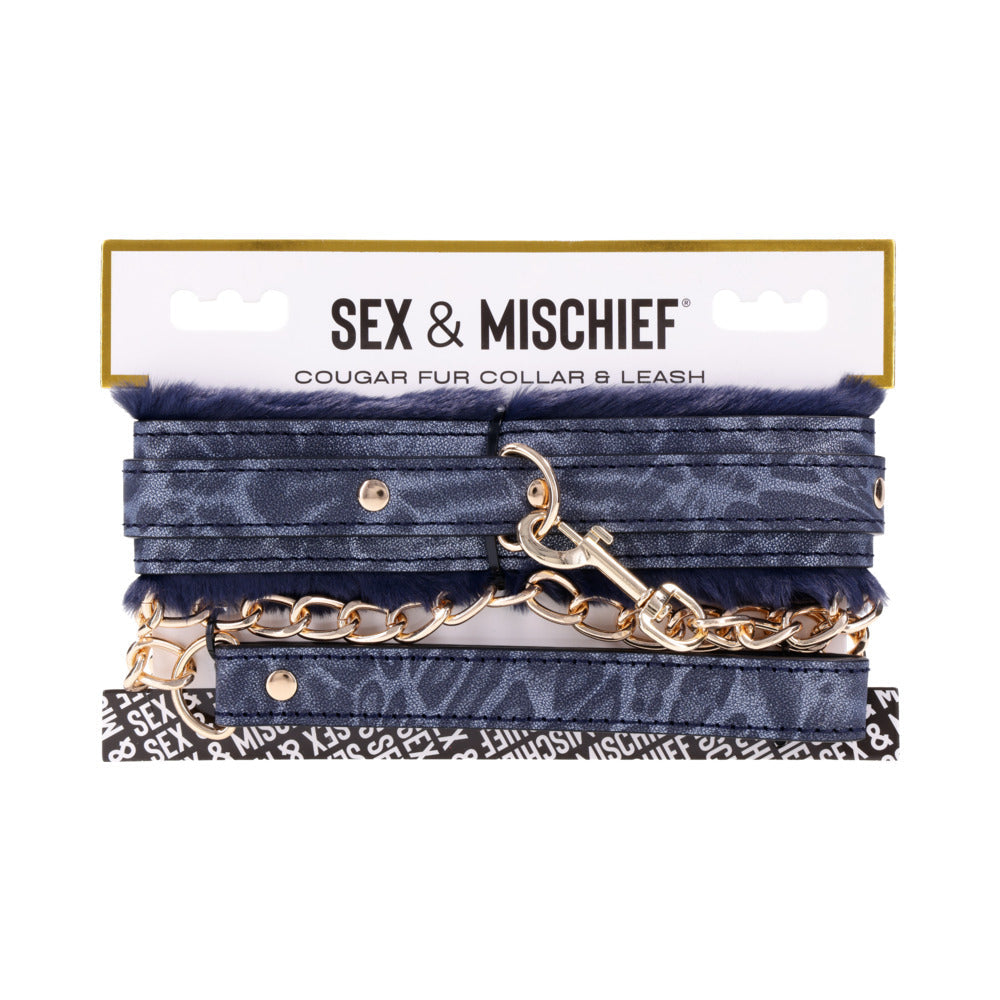 Sex & Mischief Cougar Fur Collar & Leash