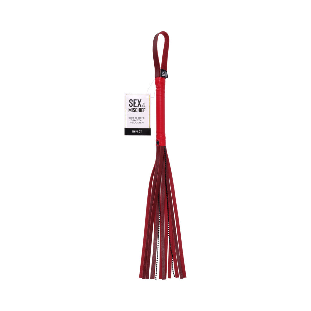 Sportsheets Sex & Mischief Ex''s & Oh''s Crystal Flogger